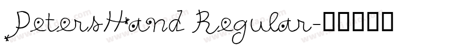 PetersHand Regular字体转换